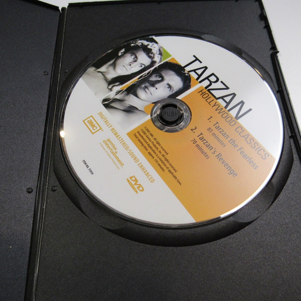 Tarzan the Fearless Tarzan's Revenge AMC Movies DVD 2 Movies on 1 DVD - Picture 3 of 4
